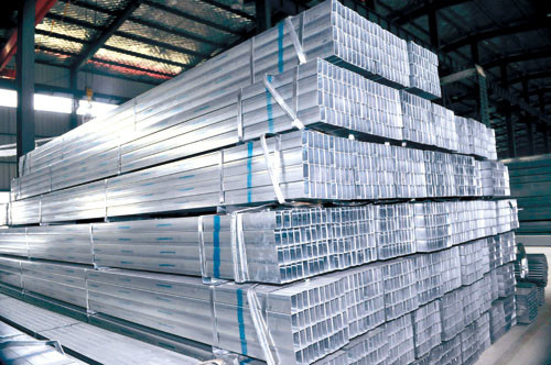 Q345 ST37 GI Çelik Boru Kaynaklı Galvanizli Demir Kare Boru