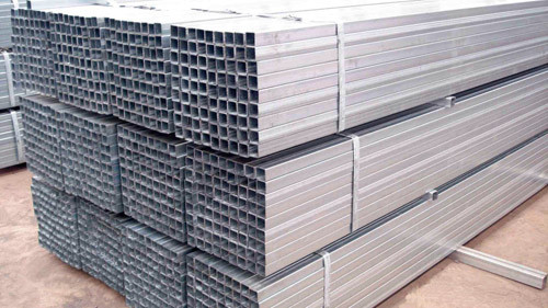 Q345 ST37 GI Çelik Boru Kaynaklı Galvanizli Demir Kare Boru