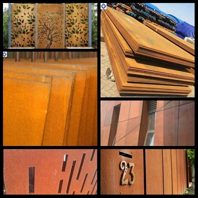 Hava Şartlarına Dayanıklı Çelik Levha CortenB Red Rust 30mm